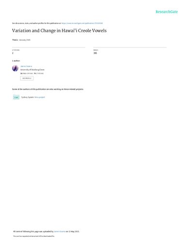 Variation and Change in Hawaiʻi Creole Vowels