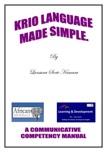 Krio language made simple: a communicative competency manual