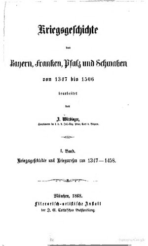 Kriegsgeschichte und Kriegswesen um 1347-1458