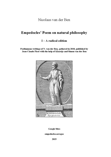 Empedocles’ Poem on natural philosophy
