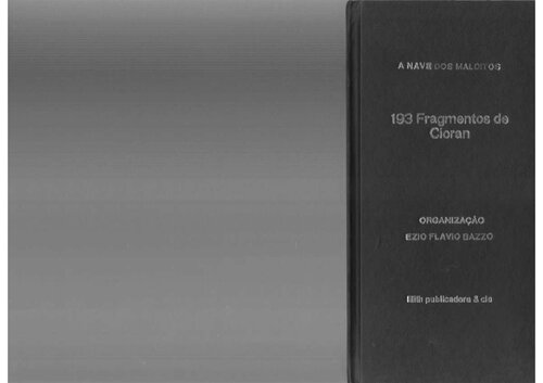 193 fragmentos de Cioran