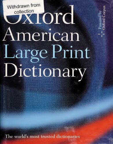 The Oxford American Large Print Dictionary
