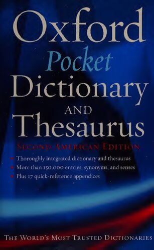 The Pocket Oxford Dictionary and Thesaurus