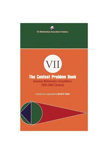 Harold Braun Reiter The contest problem book VII 7 American mathematics competitions 1995-2000 The Mathematical Association of America 2006