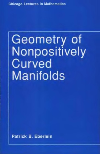 Geometry of nonpositively curved manifolds