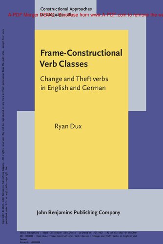 Frame-Constructional Verb Classes: Change and Theft Verbs in English and German