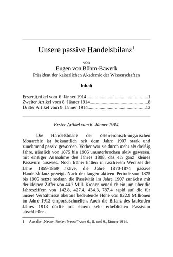 Unsere passive Handelsbilanz