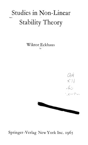 Studies in non-linear stability theory