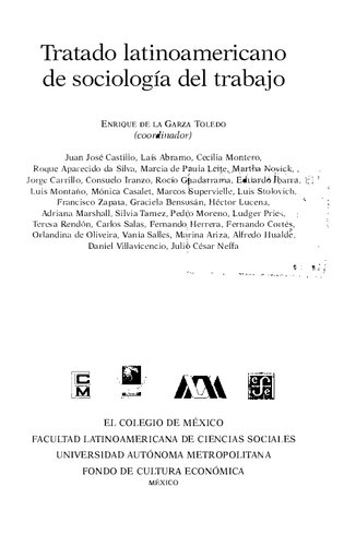 Tratado latinoamericano de sociología del trabajo