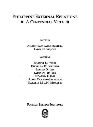 Philippine external relations : a centennial vista