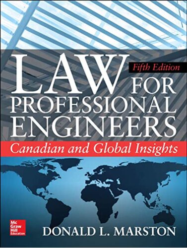 Law for Professional Engineers: Canadian and Global Insights