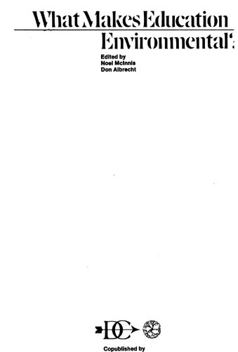 What makes education environmental?