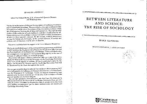 Between literature and science: the rise of sociology