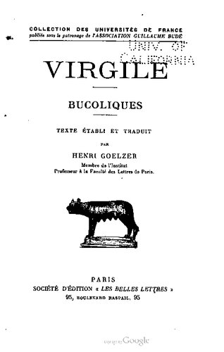 Virgile: Bucoliques