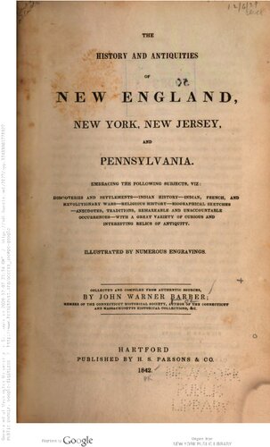 History and Antiquities of New England, New York, New Jersey, and Pennsylvania