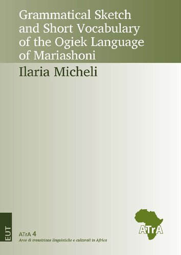 Grammatical Sketch and Short Vocabulary of the Ogiek Language of Mariashoni