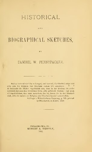 Historical and Biographical Sketches