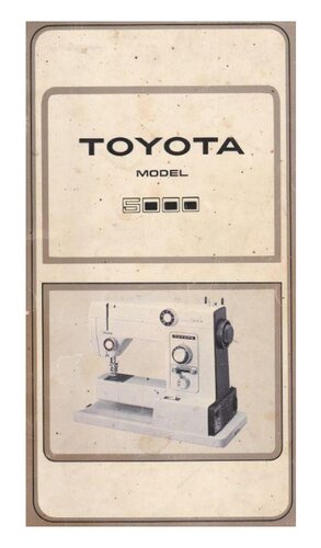 Toyota Model 5000 Sewing Machine Manual