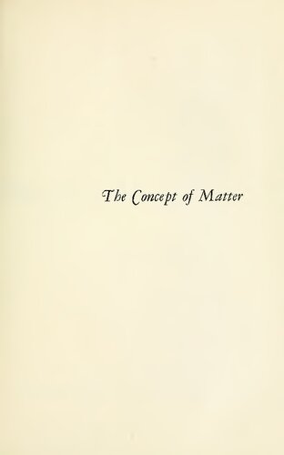Concept of Matter