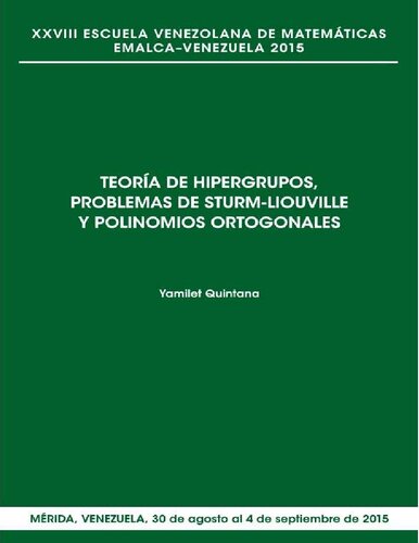 Teoría de hipergrupos, Problemas de Sturm-Liouville y Polinomios ortogonales