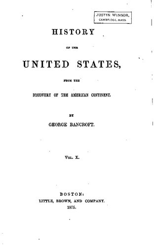 History of the United States from the Discovery of the American Continent