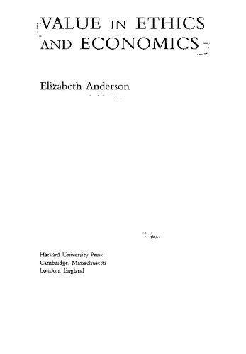 Value in ethics and economics