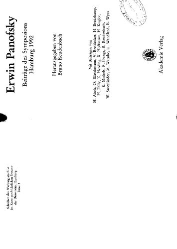 Erwin Panofsky. Beiträge des Symposions Hamburg 1992