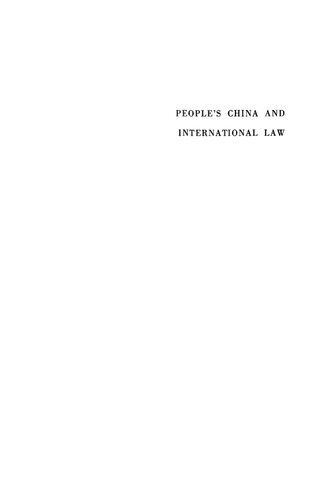 People's China and International Law, Volumes 2: A Documentary Study