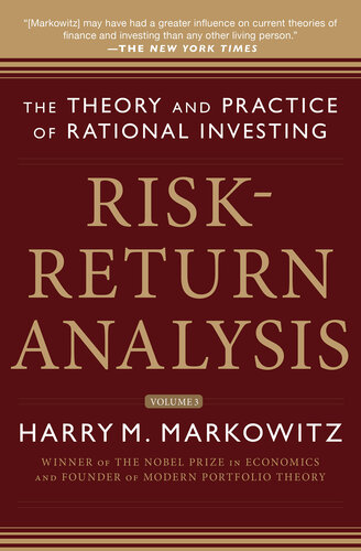 Risk-Return Analysis, Volume 3