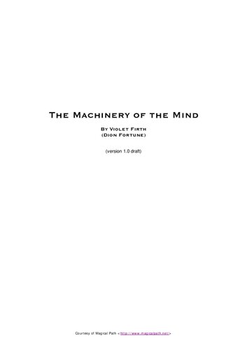 The Machinery of the Mind