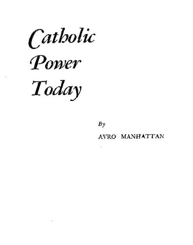 Catholic Power Today