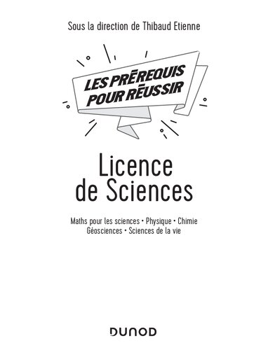 Les prérequis pour réussir - Licence de sciences