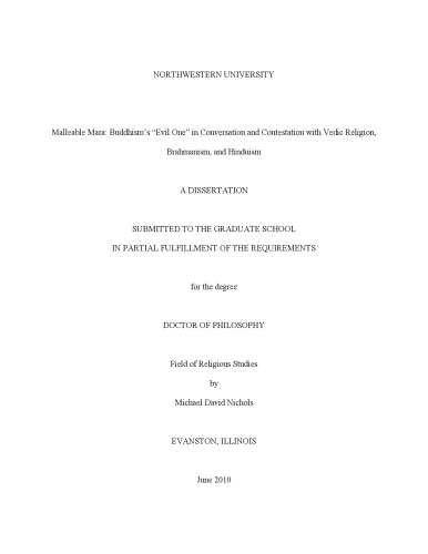 Malleable Māra: Buddhism’s "Evil One" in Conversation and Contestation with Vedic Religion, Brahmanism, and Hinduism