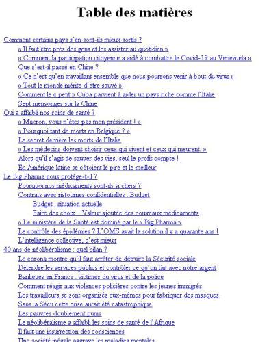 Planète Malade. 7 leçons du Covid - Entretiens