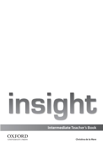 Insight Intermediate. Teacher's Book