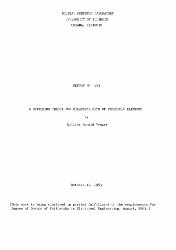A switching theory for bilateral nets of threshold elements