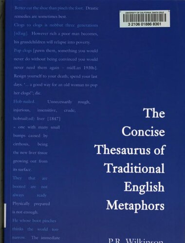 The concise thesaurus of traditional English metaphors