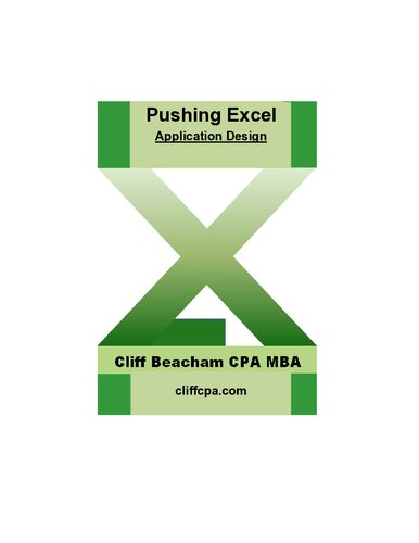 Pushing Excel - Application Design