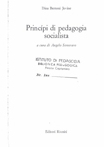 Princípi di pedagogia socialista