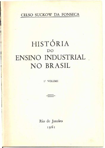História do ensino industrial no Brasil