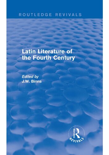 Latin Literature of the Fourth Century