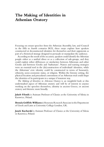The Making of Identities in Athenian Oratory