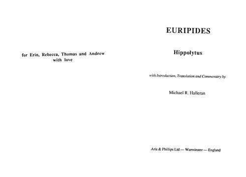 Euripides: Hippolytus