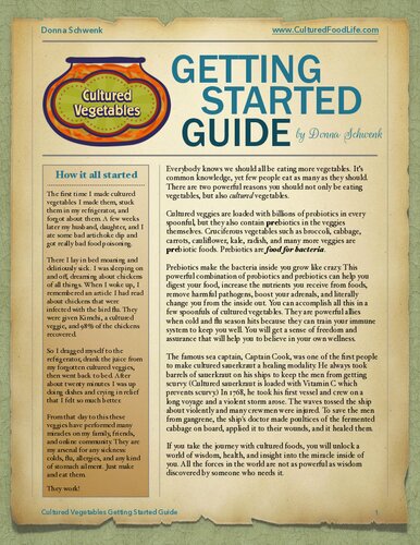 Cultured Vegetables: Getting Started Guide