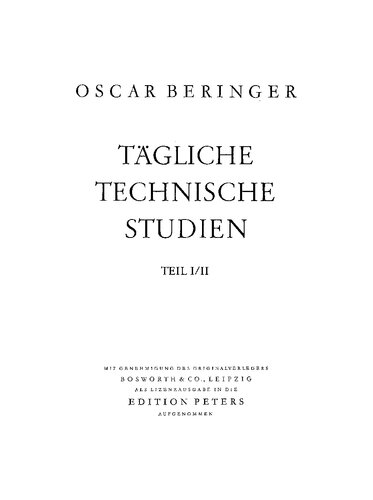 Tägliche Technische Studien für Klavier