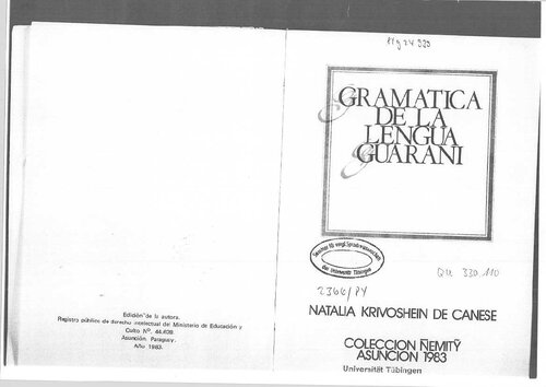 Gramática de la lengua guaraní