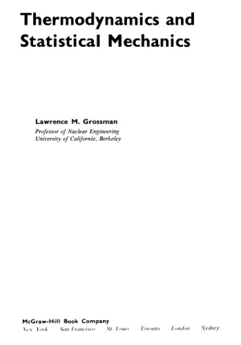 Thermodynamics and statistical mechanics