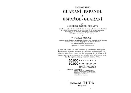 Diccionario guaraní-español y español-guaraní