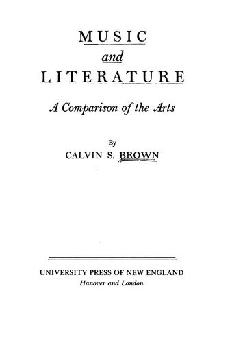 Music and Literature : A Comparison of the Arts