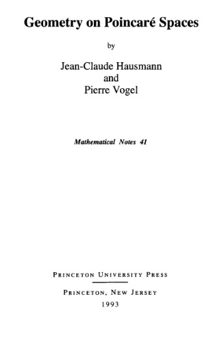 Geometry on Poincare Spaces.